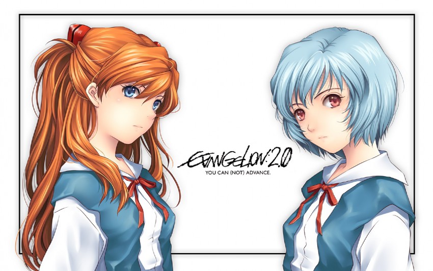 souryuu asuka langley and ayanami rei (neon genesis evangelion and 2 more) drawn by tidsean