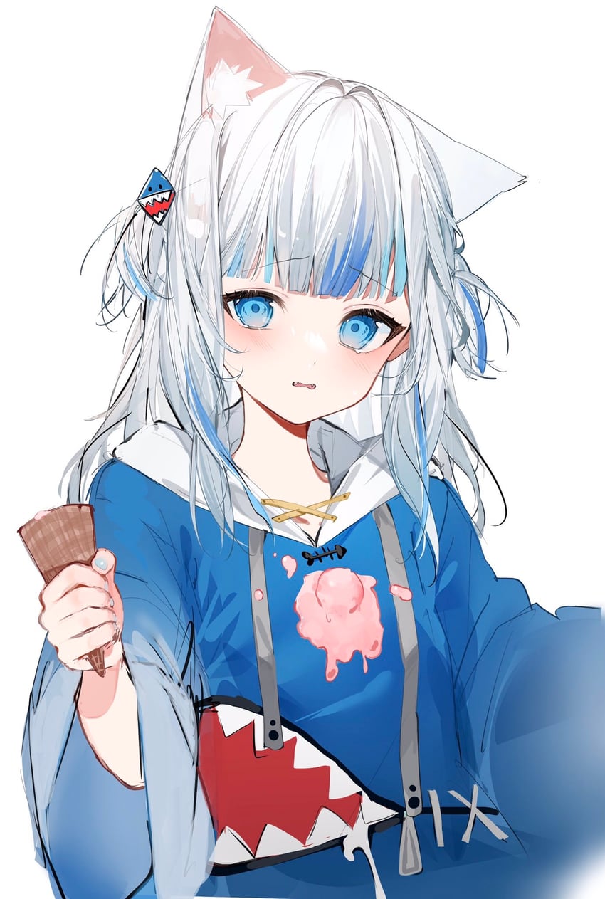 gawr gura (hololive and 1 more) drawn by suashi