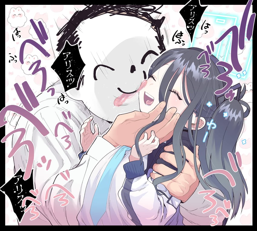 sensei, doodle sensei, and aris (blue archive) drawn by hayashidahana