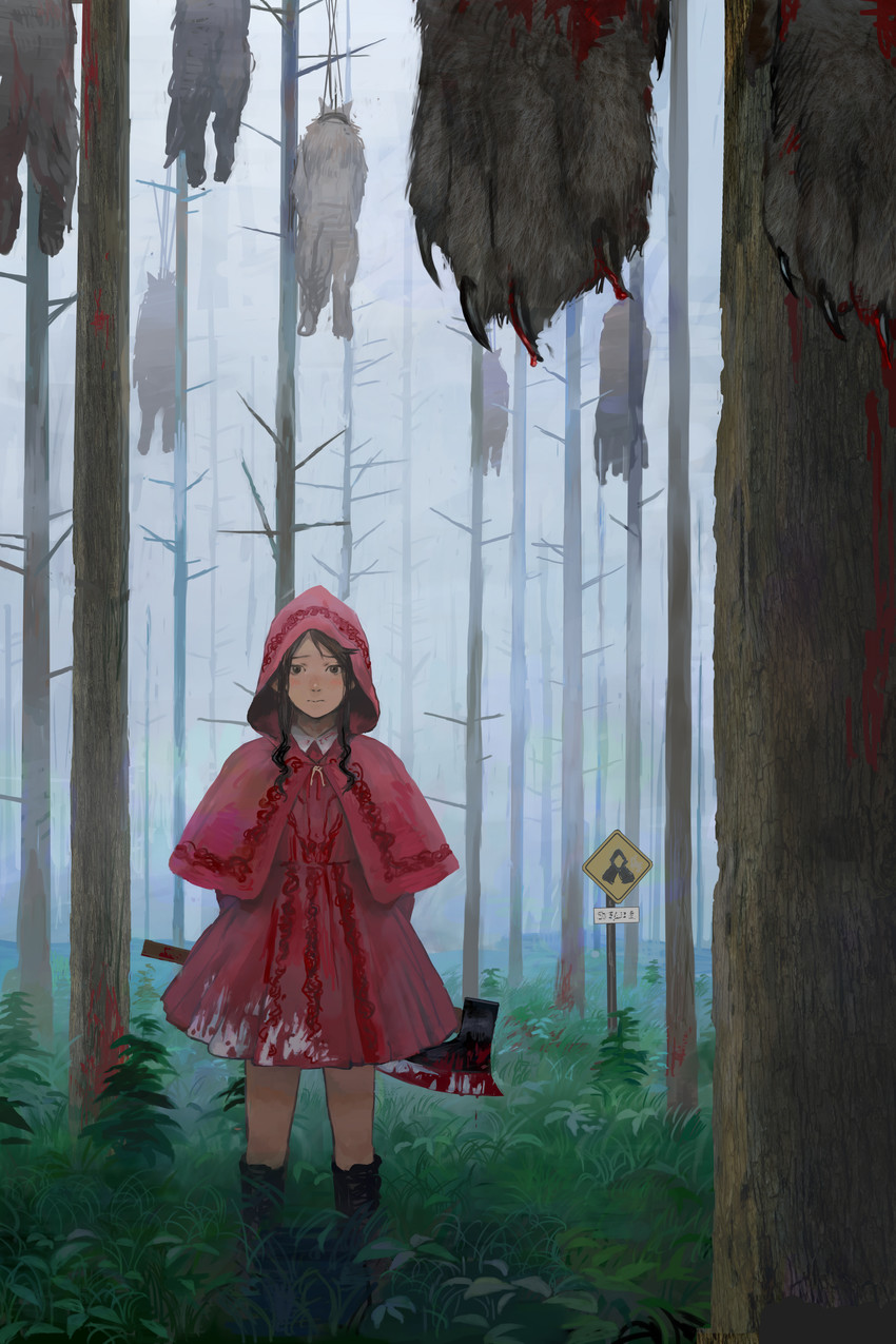 little red riding hood and big bad wolf (little red riding hood) drawn by tomiya_(tomiya2117)