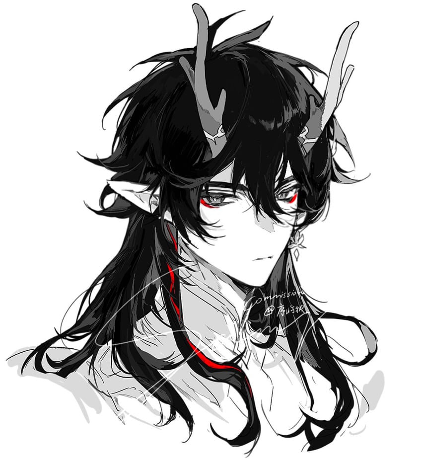 dan heng (honkai and 1 more) drawn by dddddd_(ni989393)
