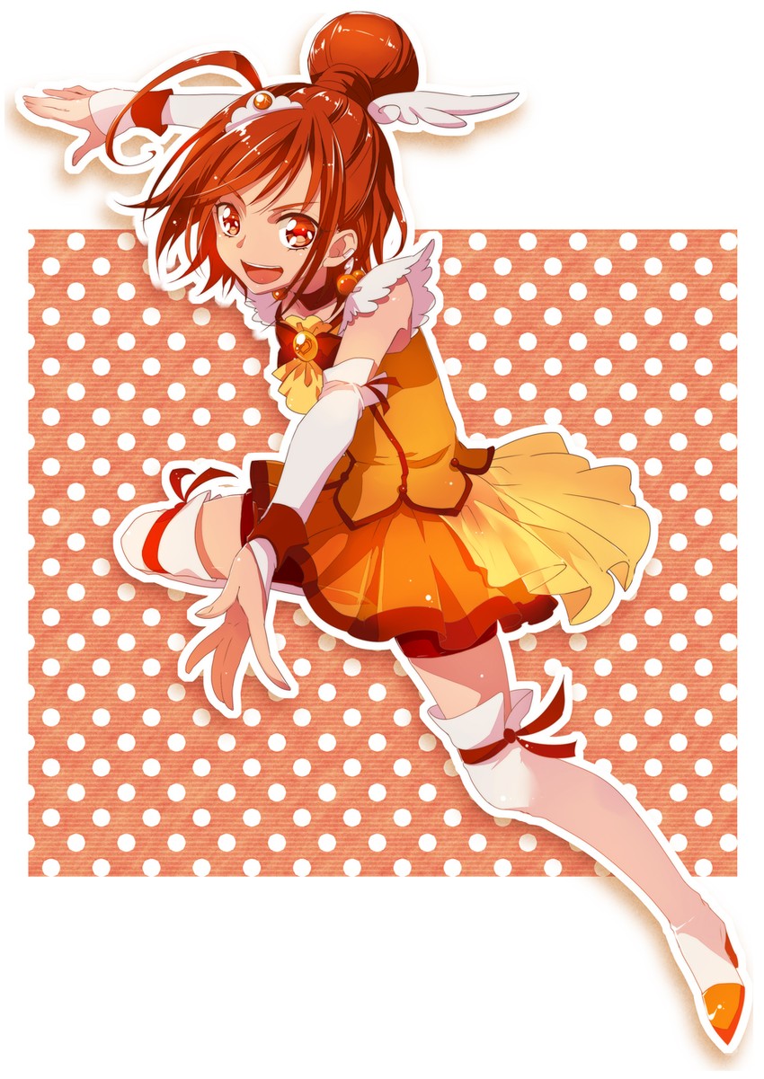 hino akane and cure sunny (precure and 1 more) drawn by chiyo_(rotsurechiriha)