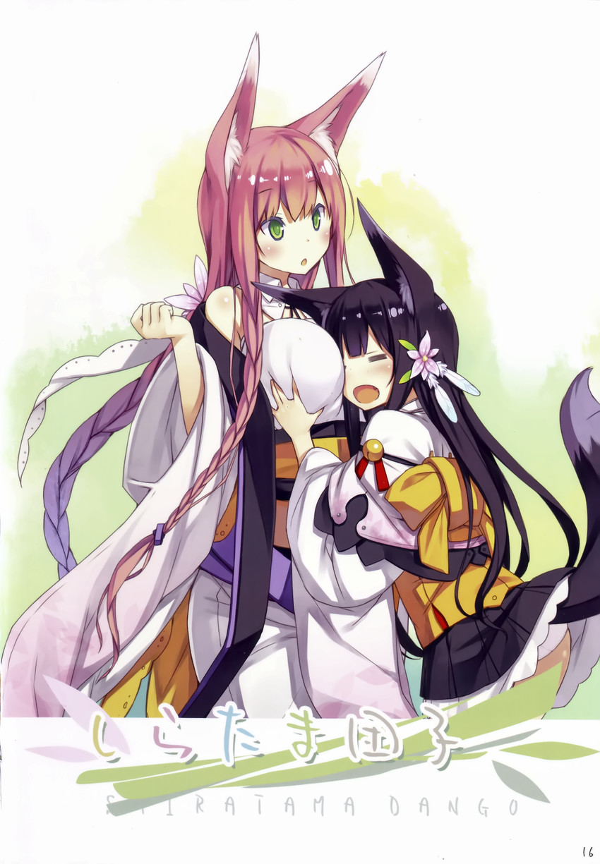kuromitsu nene and momoyama tsutsune (original) drawn by poco_(asahi_age)