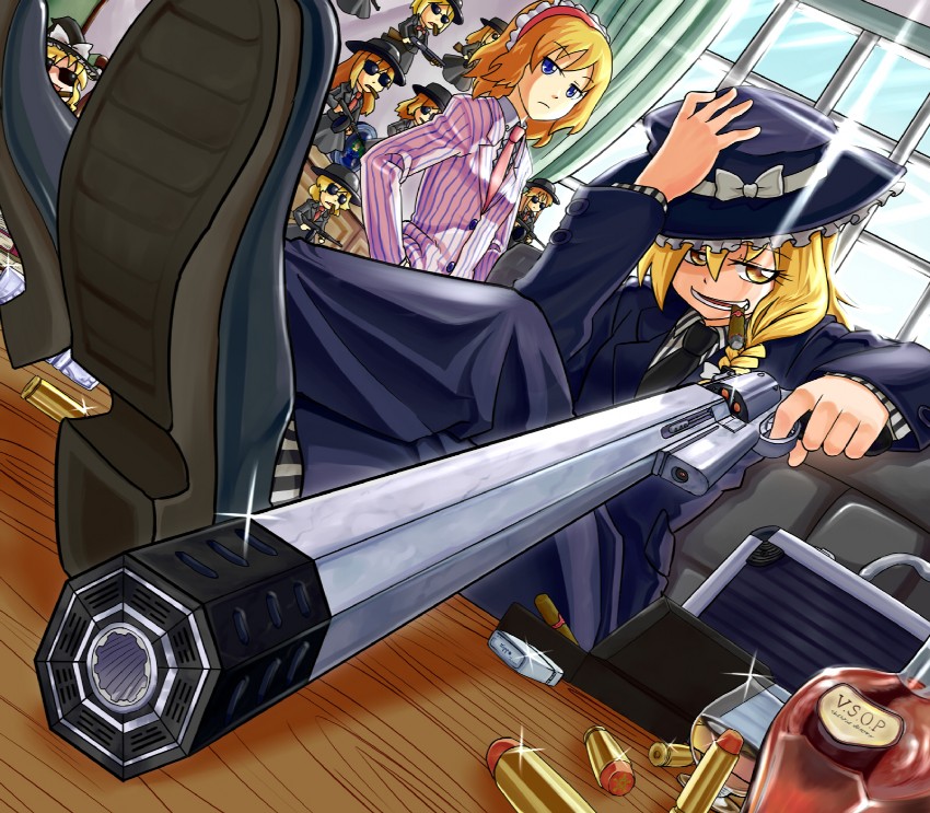 kirisame marisa, alice margatroid, shanghai doll, and mima (touhou) drawn by seiryouinryousui