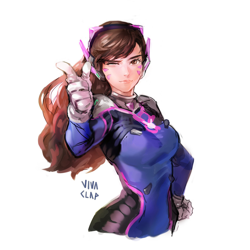 d.va (overwatch and 1 more) drawn by vivaclap
