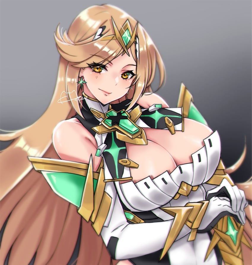 mythra (xenoblade chronicles and 2 more) drawn by meowyin