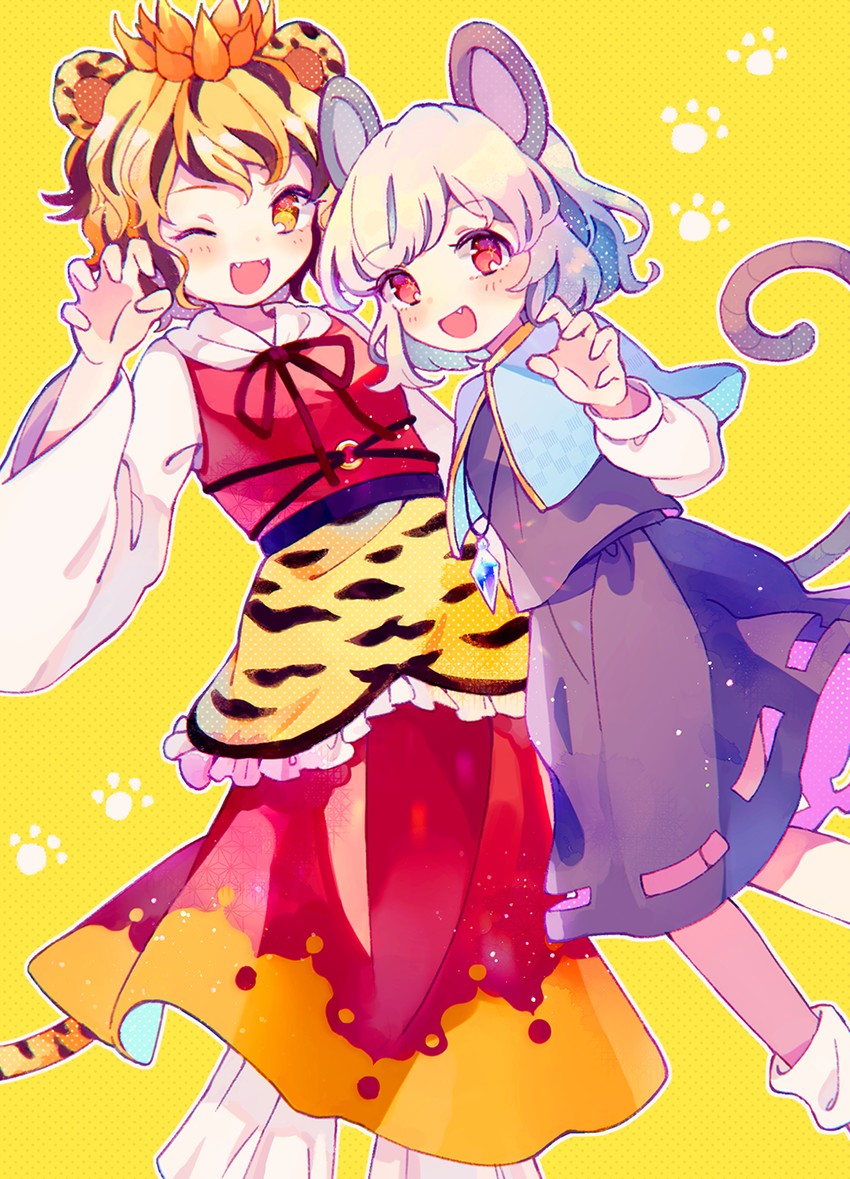 nazrin and toramaru shou (touhou) drawn by nig_18