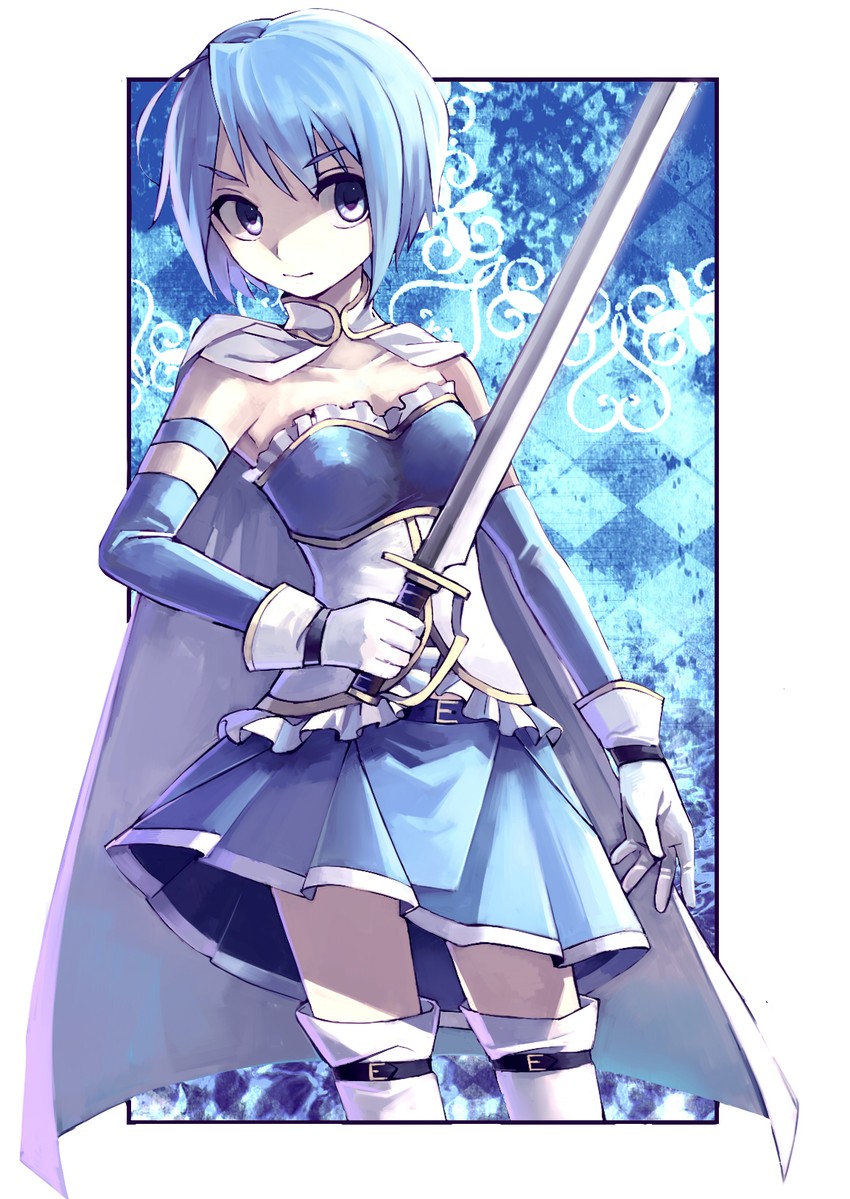 miki sayaka (mahou shoujo madoka magica) drawn by 74_(teduka)