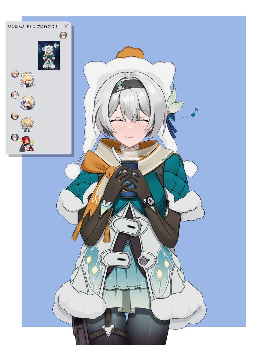 trailblazer, firefly, stelle, caelus, pom-pom, and 3 more (honkai and 1 more) drawn by klashikari