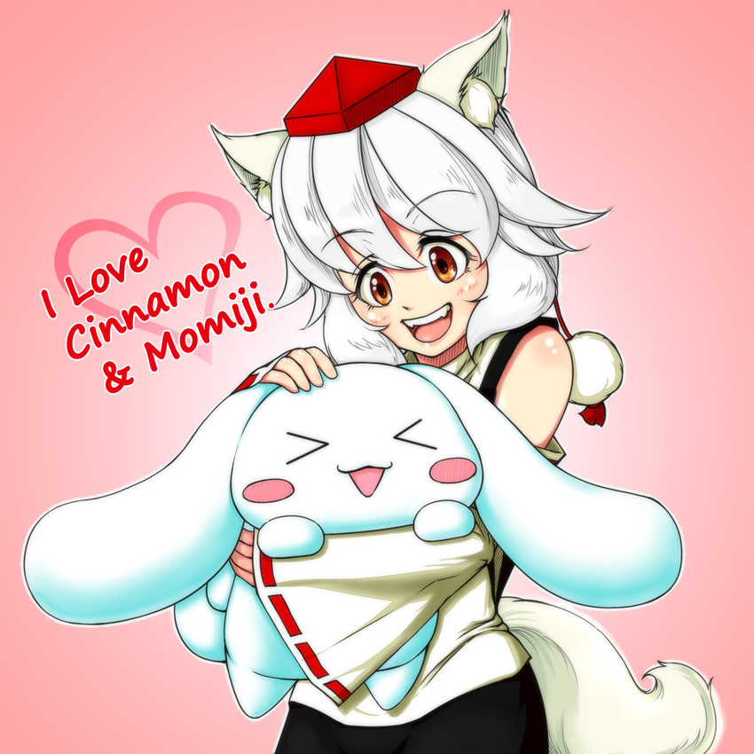 inubashiri momiji and cinnamoroll (touhou and 2 more) drawn by shinomiya_naka