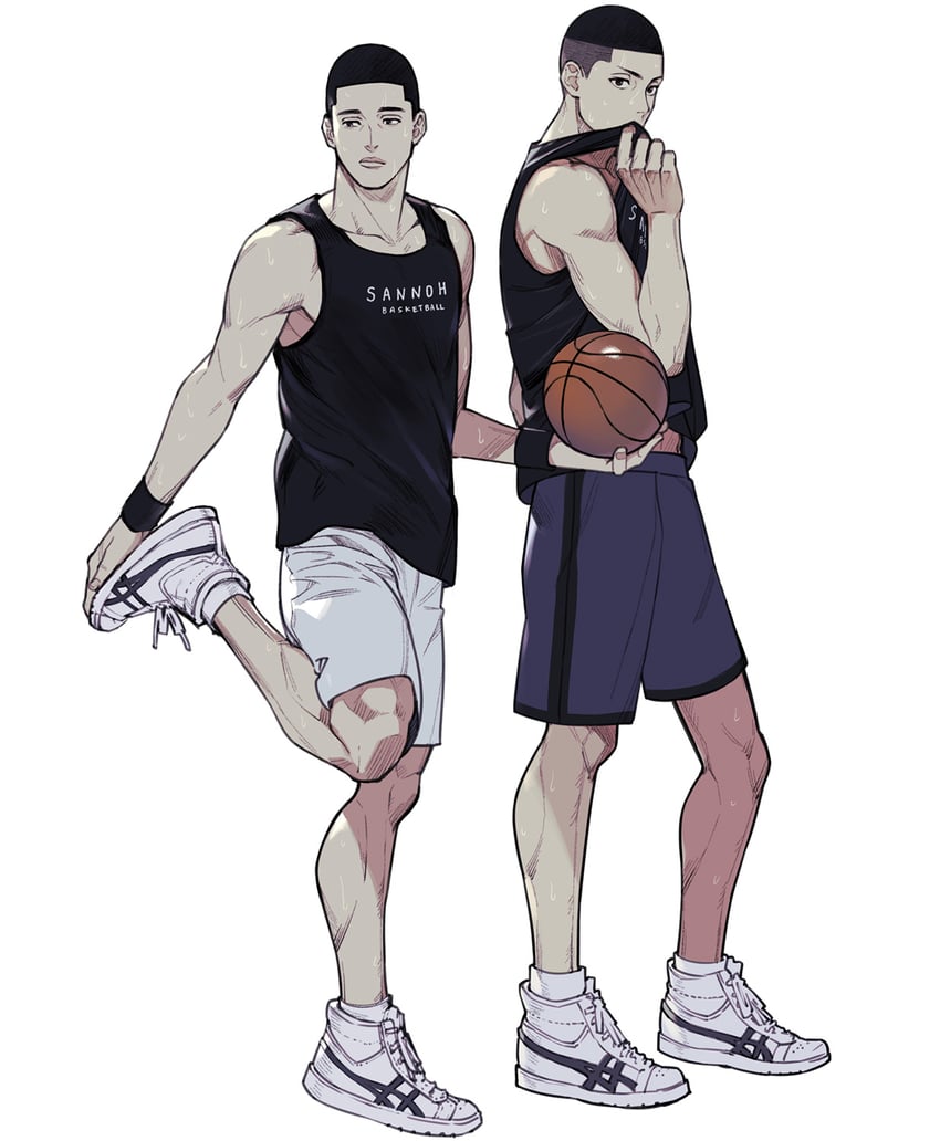 sawakita eiji and fukatsu kazunari (slam dunk) drawn by qjzad3
