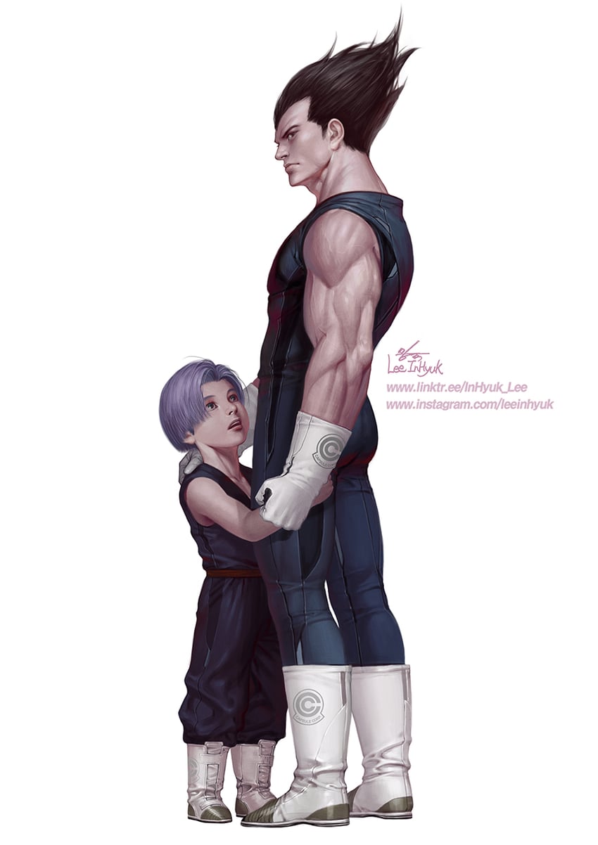 vegeta and trunks (dragon ball and 1 more) drawn by in-hyuk_lee