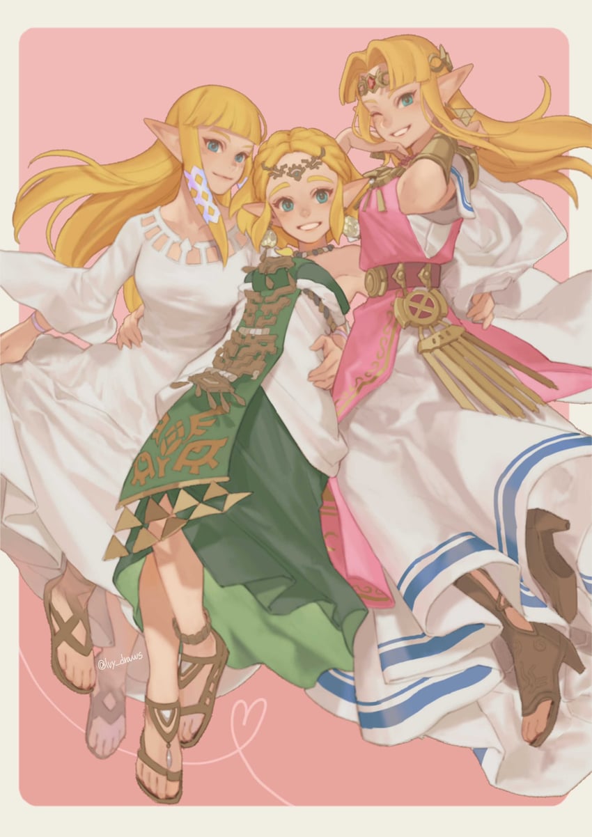 princess zelda (the legend of zelda and 3 more) drawn by ivy_(sena0119)