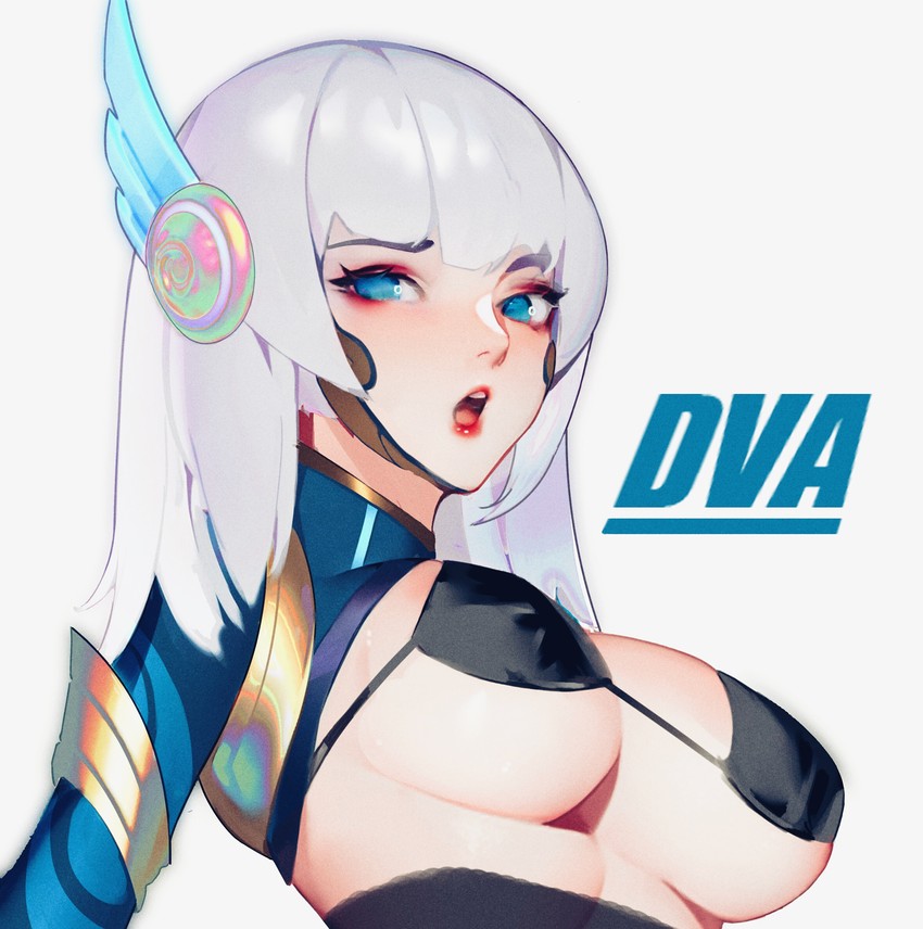 d.va and celestial d.va (overwatch and 1 more) drawn by r.keensies