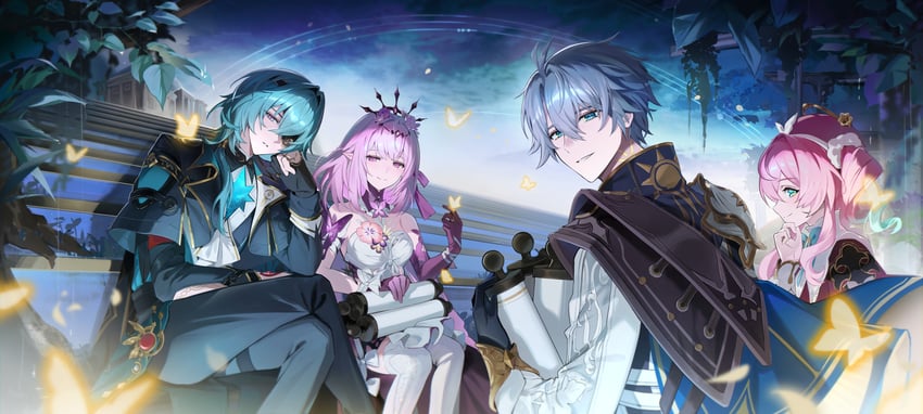 phainon, castorice, anaxa, and hyacine (honkai and 1 more) drawn by lucky_mimi12