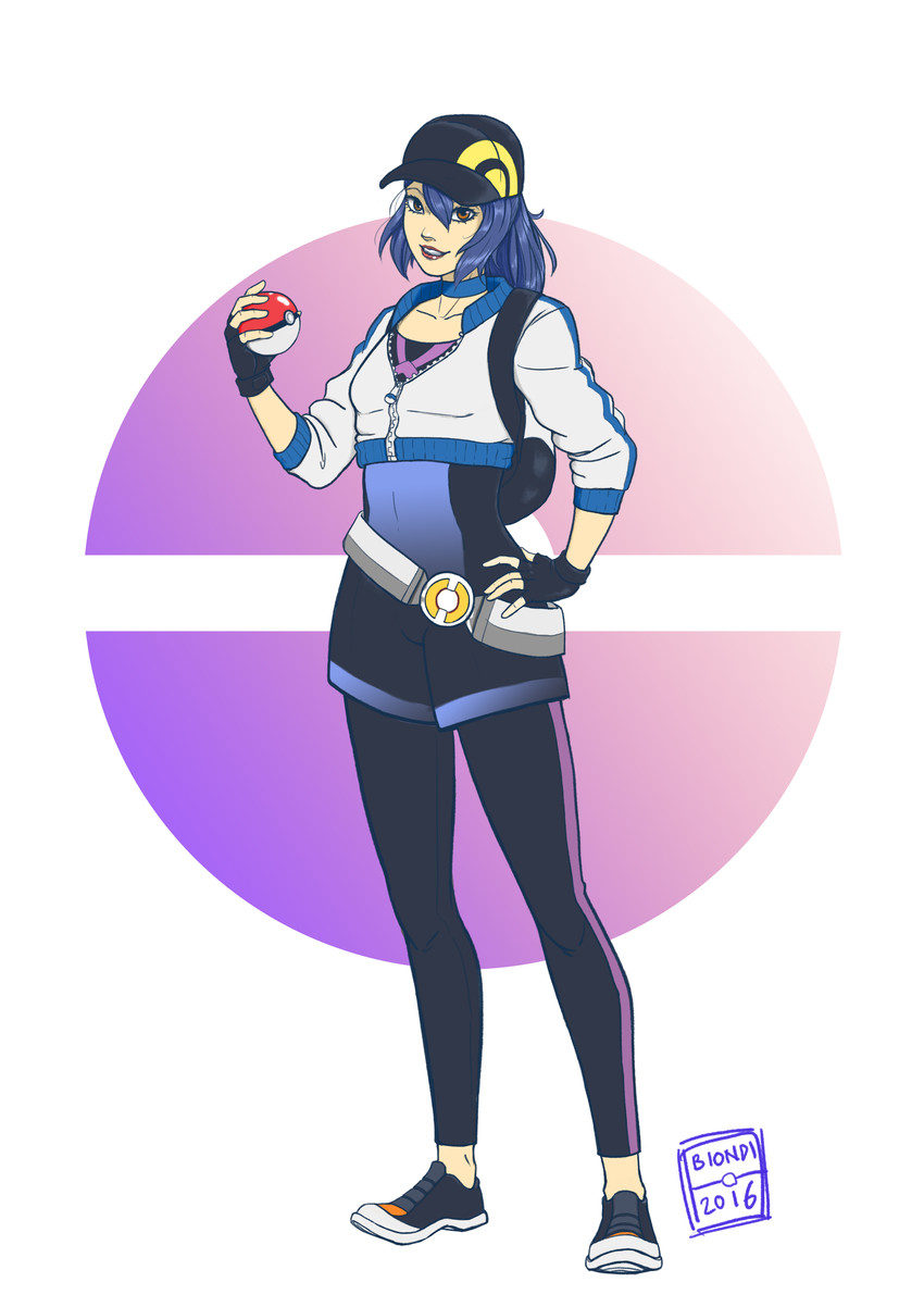 female protagonist (pokemon and 1 more) drawn by b-on-d