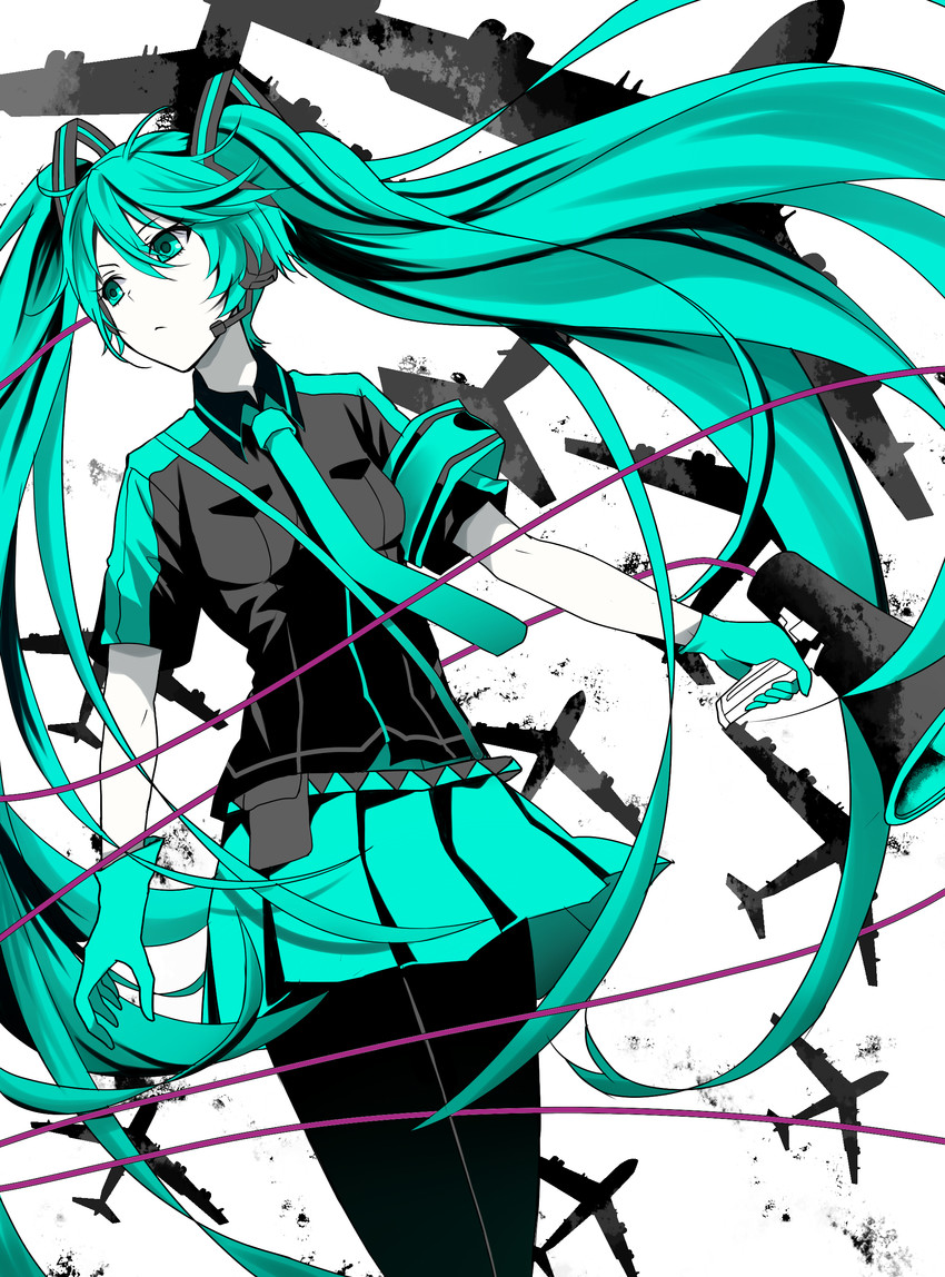 hatsune miku (vocaloid and 1 more) drawn by makise_minami