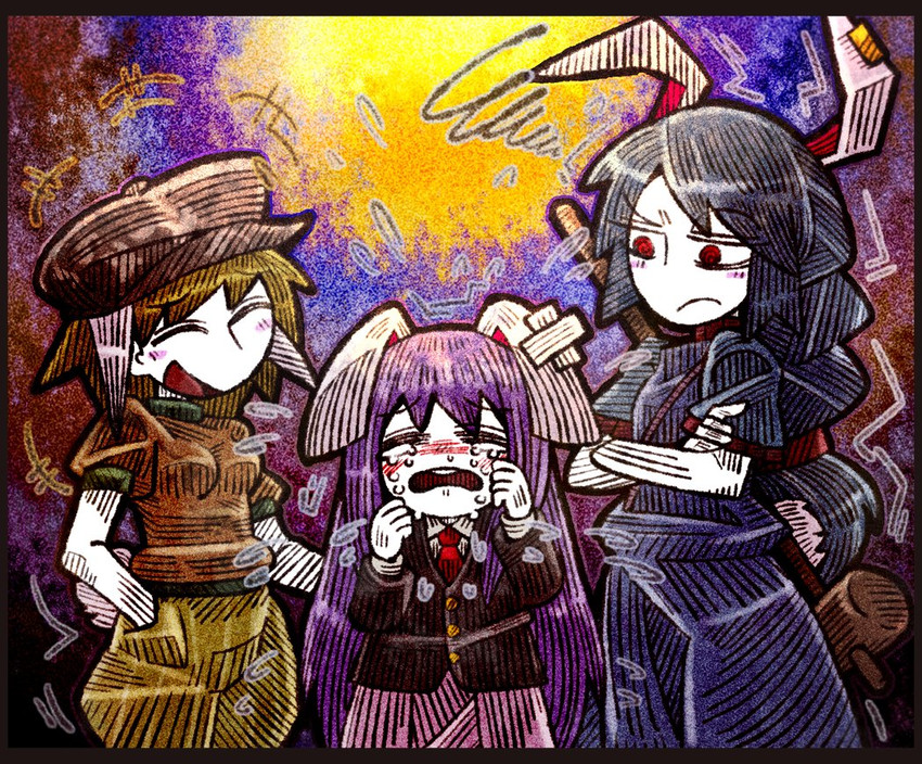reisen udongein inaba, seiran, and ringo (touhou) drawn by suenari_(peace)