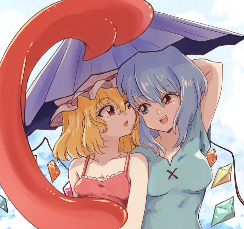 flandre scarlet and tatara kogasa (touhou) drawn by dr._addamelech