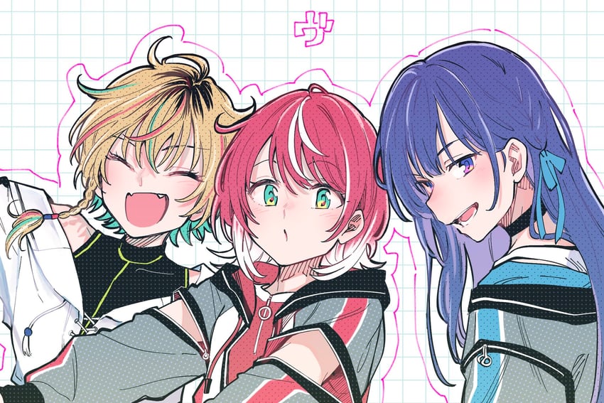 tomori manaka, letora, and kamizuru cosmo (idolmaster and 1 more) drawn by kyouno