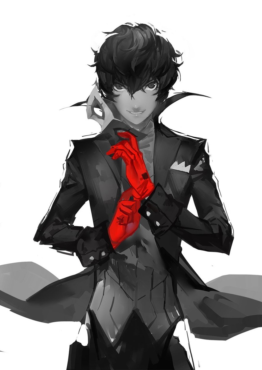 amamiya ren and joker (persona and 1 more) drawn by club3