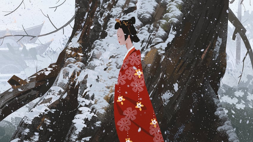 blue eye samurai drawn by yun_ling
