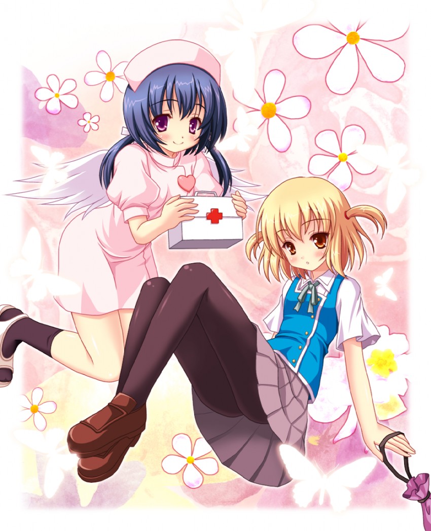 shibasaki roka and funabori (d-frag!) drawn by yamasan