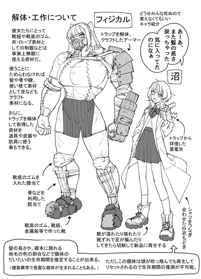 zanki mugen-chan (zanki mugen-chan vs deathtrap dungeon) drawn by mado_(mukade_tou)