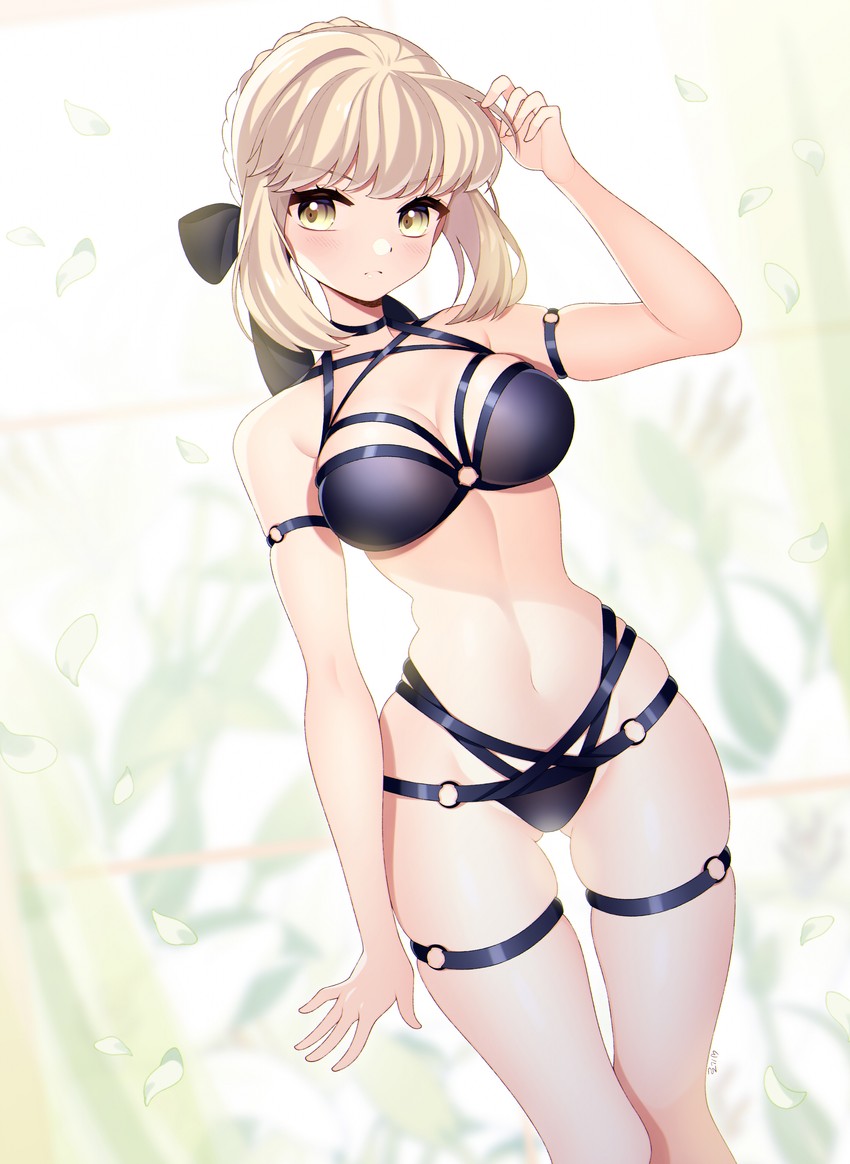 artoria pendragon and saber alter (fate and 1 more) drawn by loggi