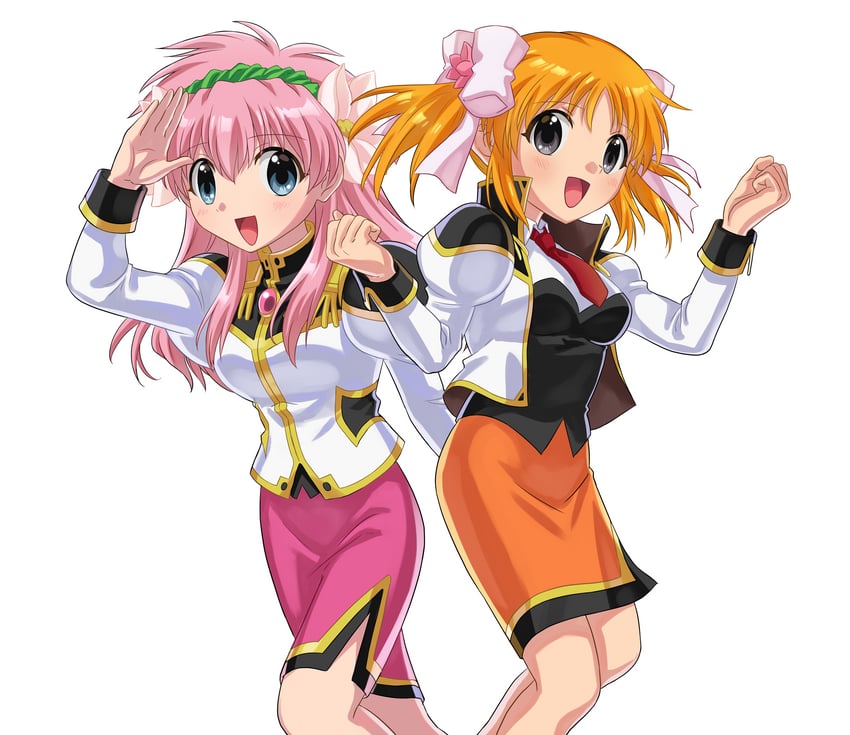 milfeulle sakuraba and apricot sakuraba (galaxy angel and 1 more) drawn by kitaru