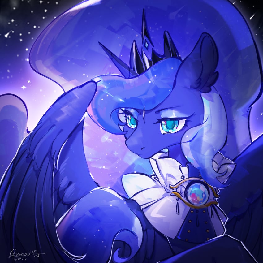 princess luna (my little pony and 1 more) drawn by poyuewu