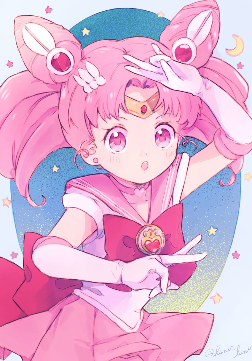 chibi usa and sailor chibi moon (bishoujo senshi sailor moon and 1 more) drawn by hano_luno