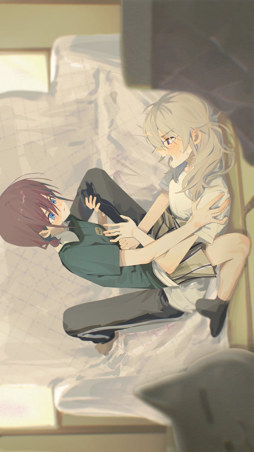 iseri nina and kawaragi momoka (girls band cry) drawn by ydpfa