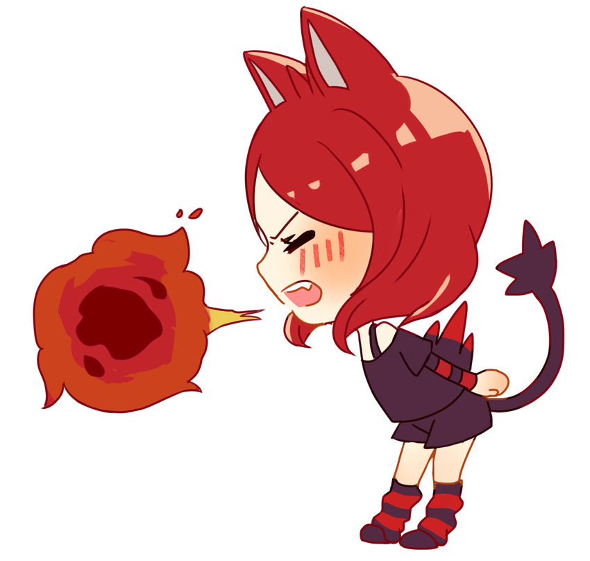 nishikino maki and litten (pokemon and 3 more) drawn by kurono_kito