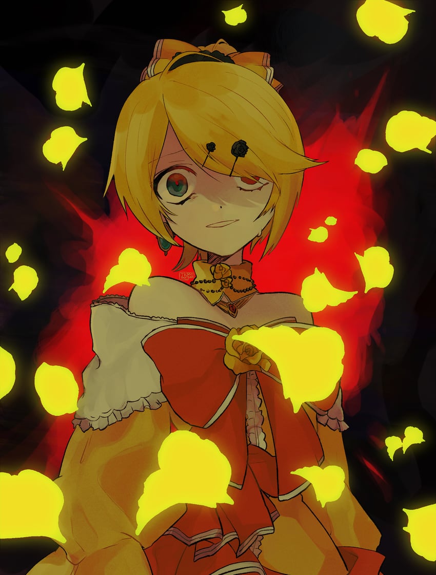 kagamine rin and riliane lucifen d'autriche (vocaloid and 2 more) drawn by takamiya_yuu