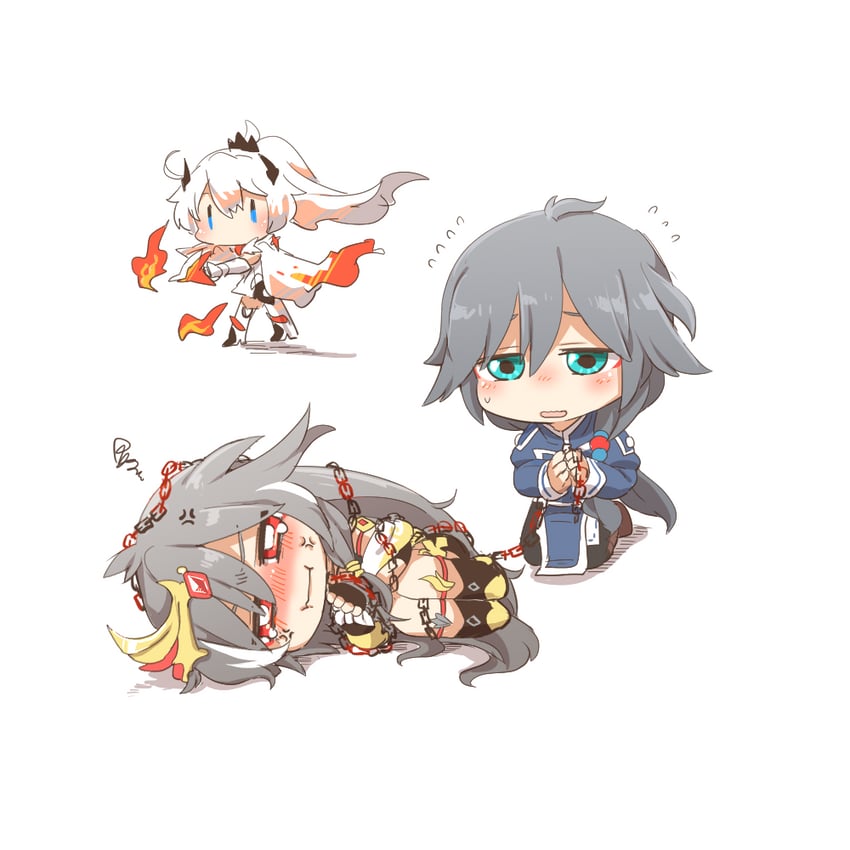 kiana kaslana, fu hua, and herrscher of sentience (honkai and 1 more) drawn by rebecca_(keinelove)
