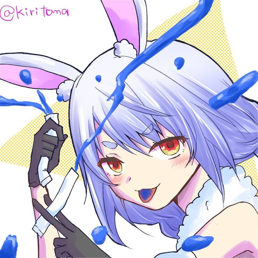 usada pekora and don-chan (hololive) drawn by kiritoma