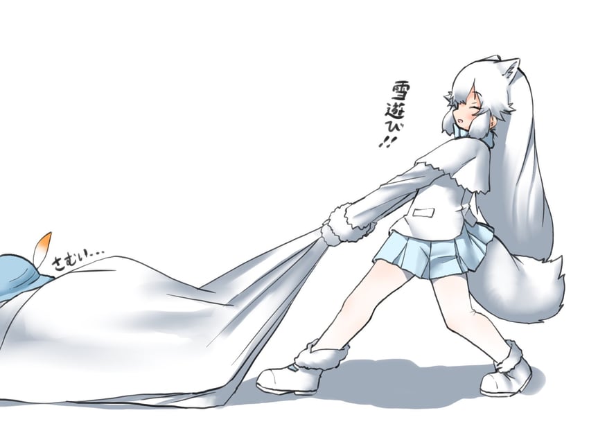 captain and arctic fox (kemono friends and 1 more) drawn by uf34a