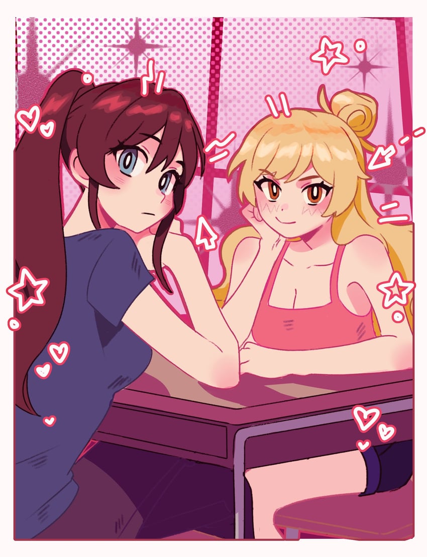nicole and jecka (class of 09) drawn by aknee_(thegodoffortuna)