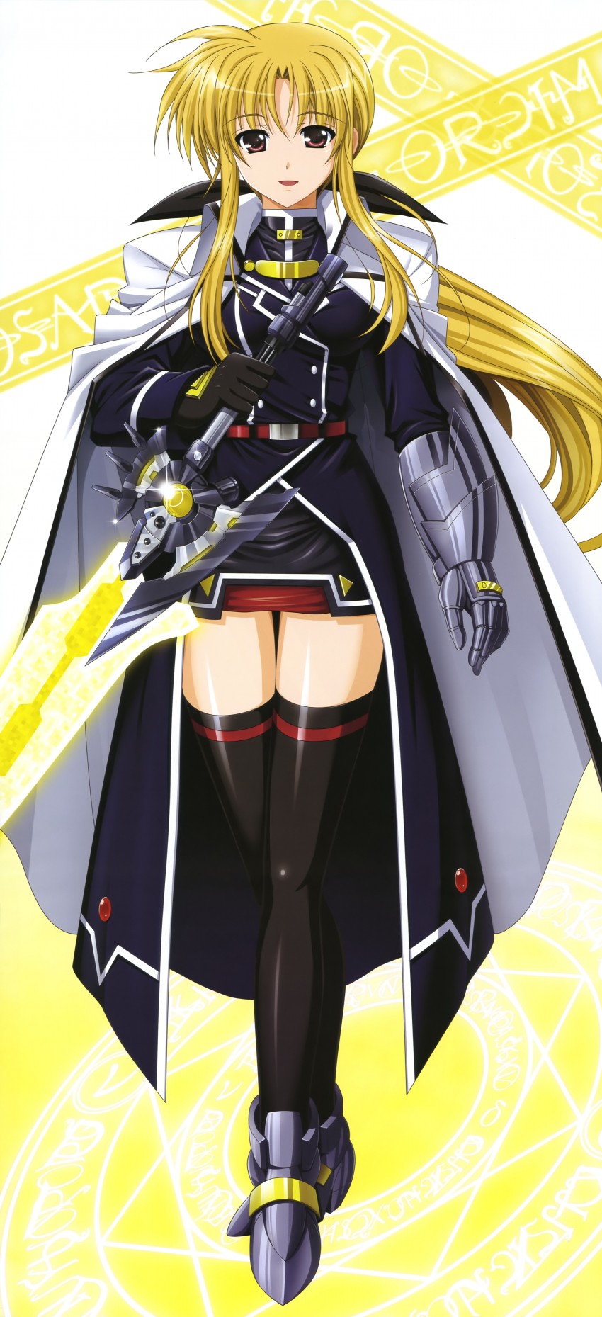 fate testarossa and bardiche (lyrical nanoha and 2 more) drawn by higa_yukari