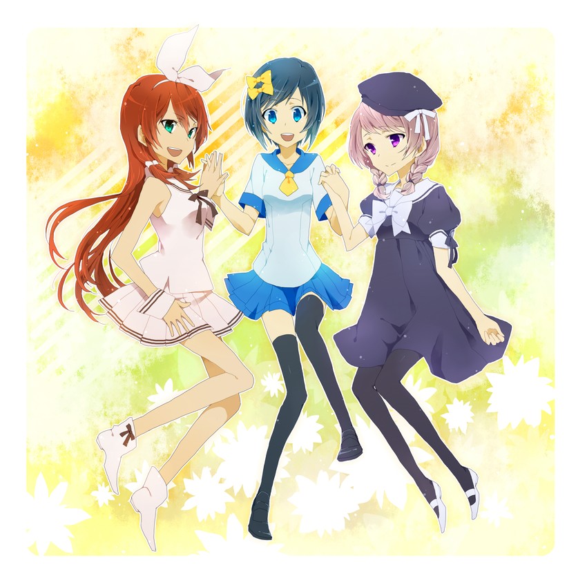 sorano aoi, yamana akane, and seto midori (inazuma eleven and 1 more) drawn by catgirl0926