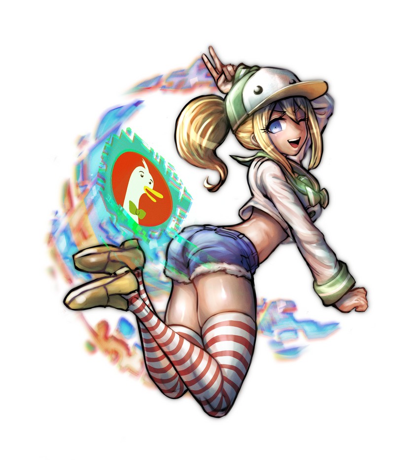 duckduckgo (danganronpa and 1 more) drawn by minster_(dooke)