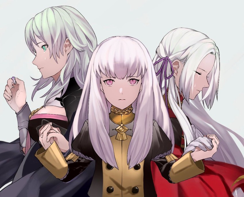 edelgard von hresvelg, lysithea von ordelia, and female byleth (fire emblem and 1 more) drawn by ayushiba_pokefe