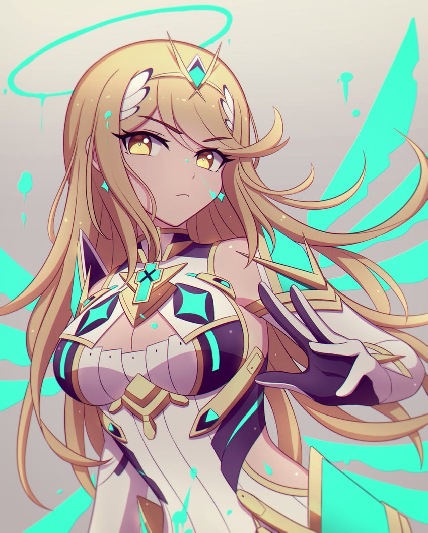mythra (xenoblade chronicles and 1 more) drawn by enni