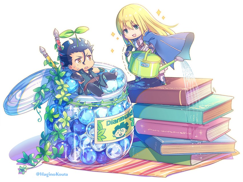 diarmuid ua duibhne and fionn mac cumhaill (fate and 2 more) drawn by hagino_kouta
