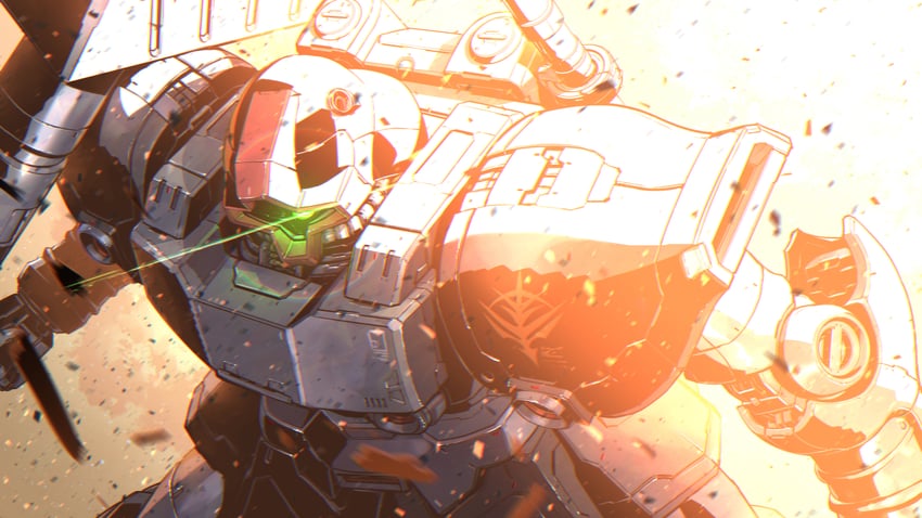 rick dom ii (gundam and 1 more) drawn by kuri_giepi