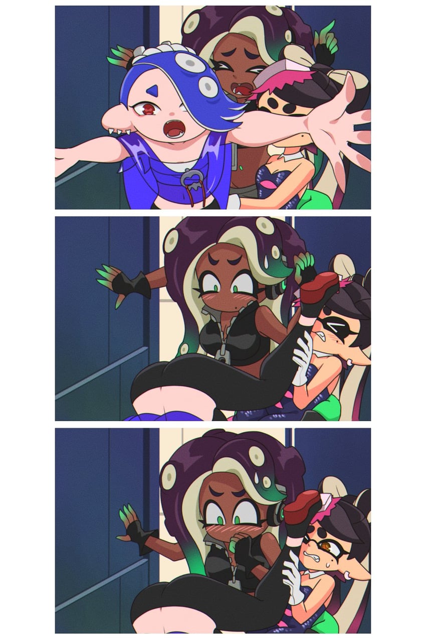 callie, shiver, and marina (splatoon and 4 more) drawn by togeshiro_azami