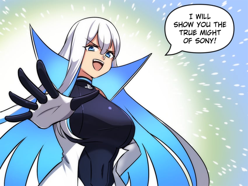ps5 chan (original and 1 more) drawn by merryweather and ryuuxin