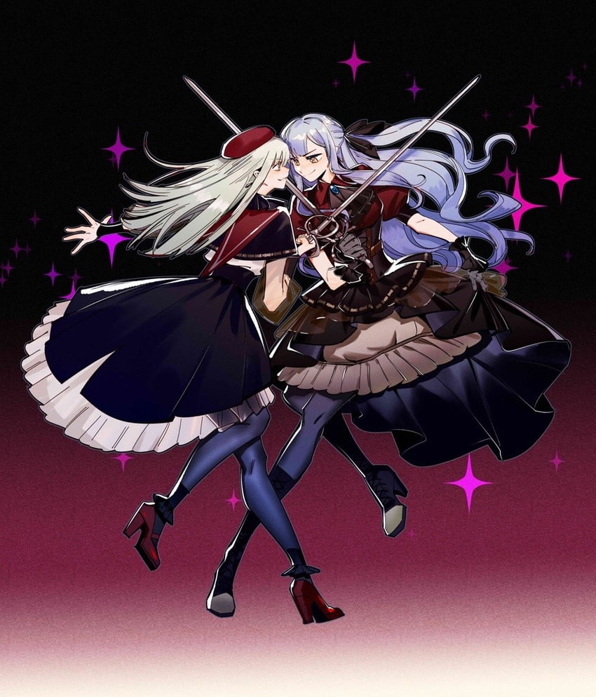 togawa sakiko, wakaba mutsumi, mortis, and oblivionis (bang dream! and 1 more) drawn by ji_jia_jingling