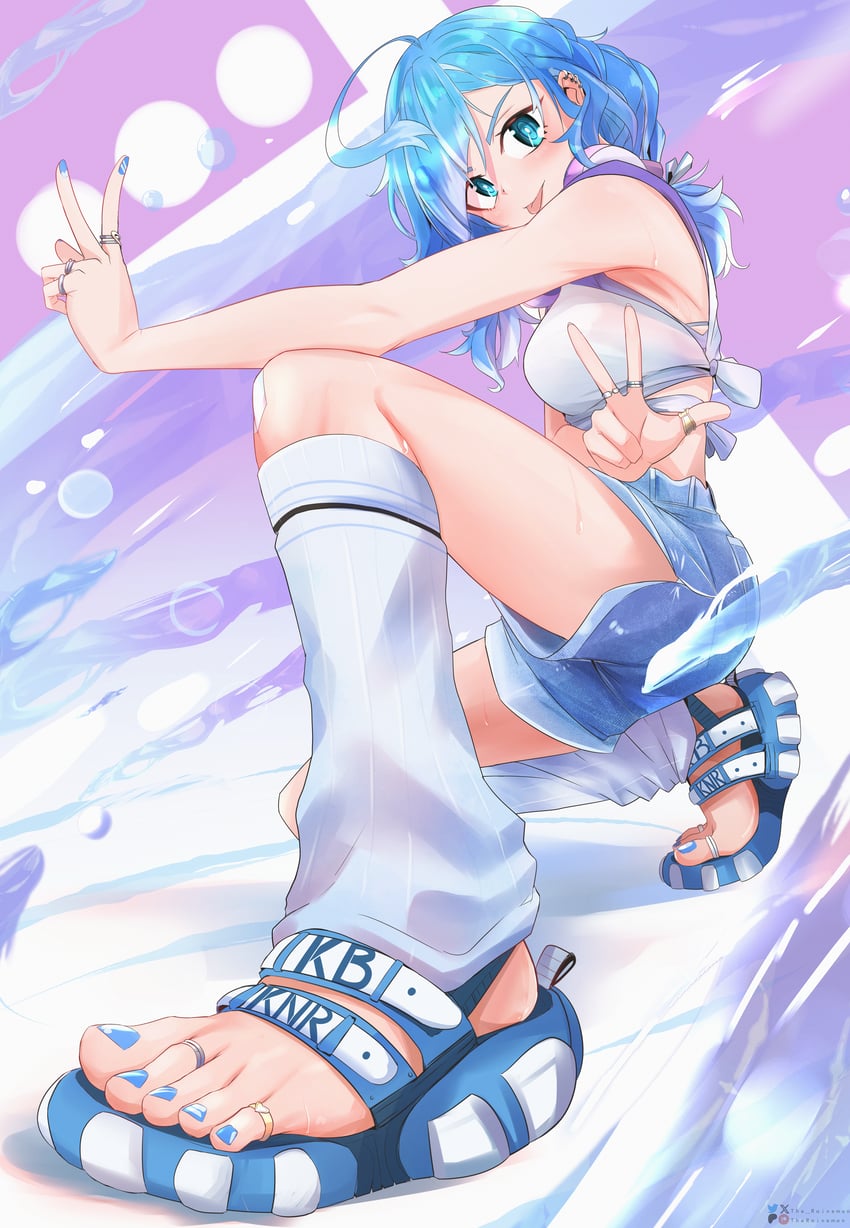 kobo kanaeru (hololive and 1 more) drawn by the_raineman